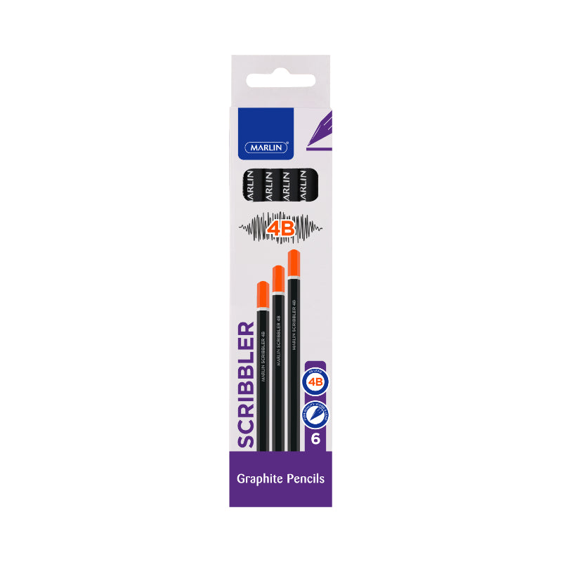Marlin Graphite Pencils 6`s 4B NEW