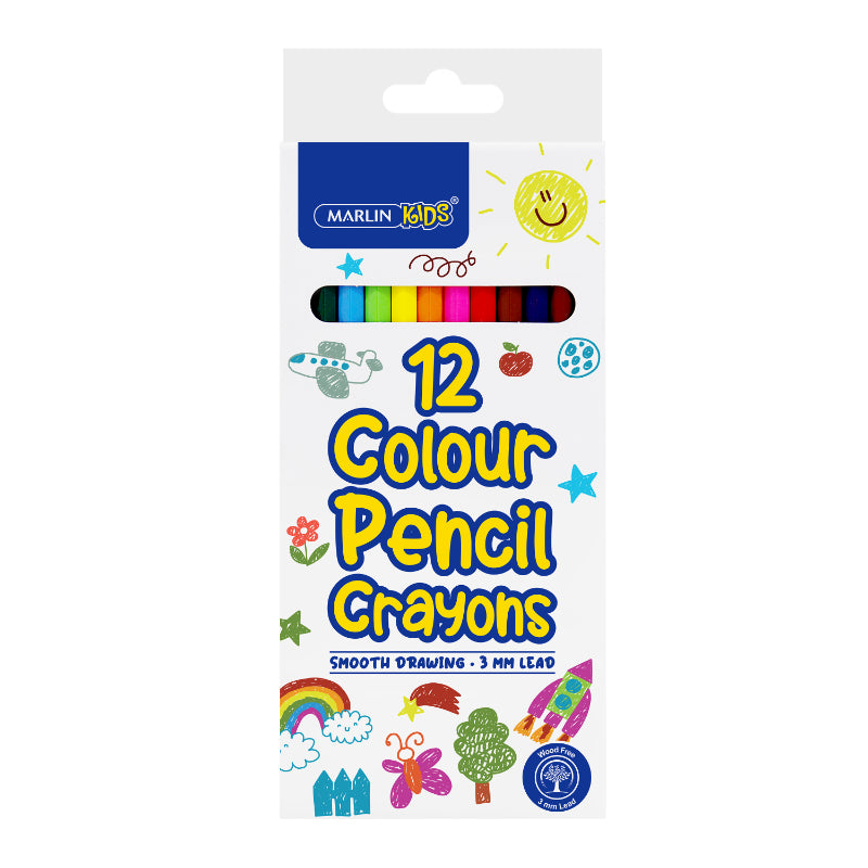 Marlin Kids colour pencils 12`s long
