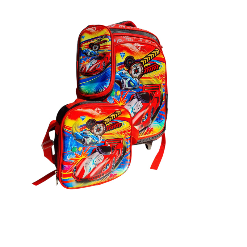 Best Boy Sports Car 3Pc Trolley Bag Blac