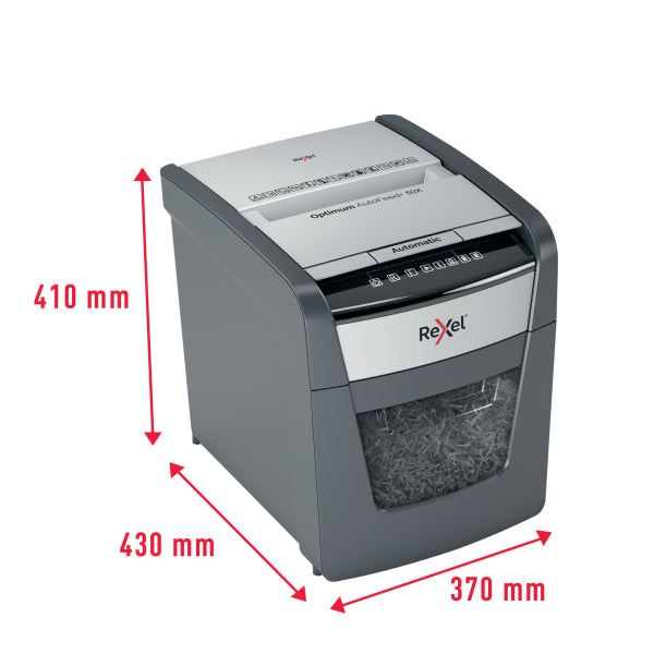 Rexel Optimum AutoFeed+ 50X Automatic Cross Cut P4 Paper Shredder