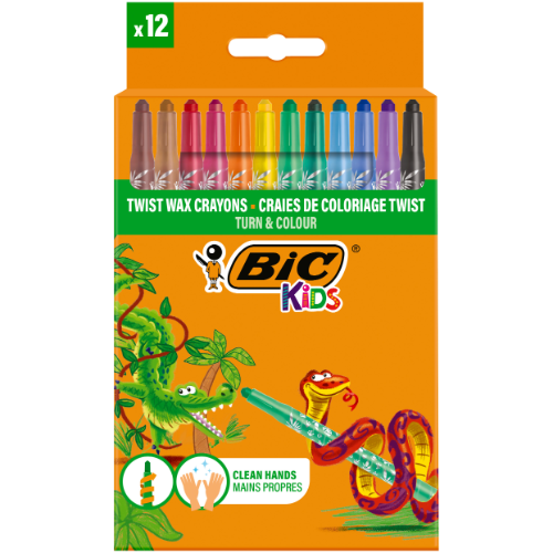 BIC RETRACTABLE WAX CRAYONS
