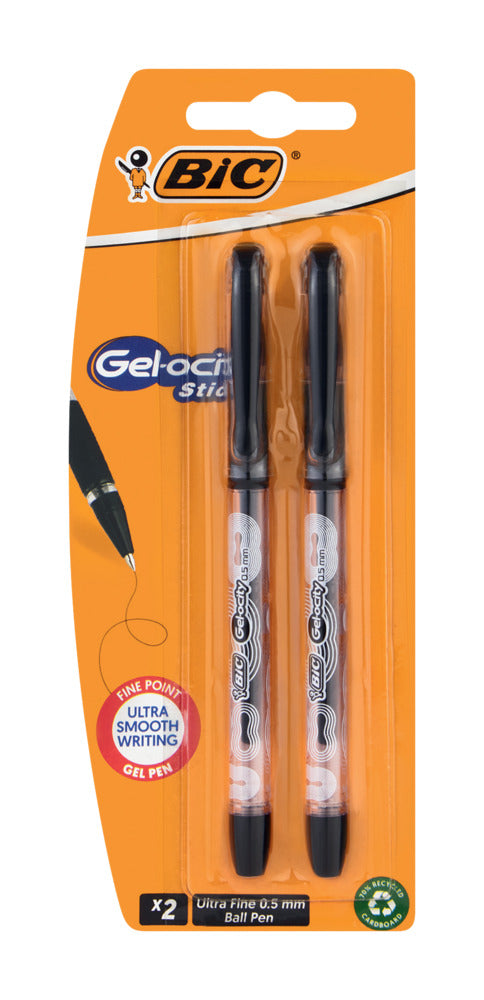 BIC Gelocity Black Blister PEN Pack 2s