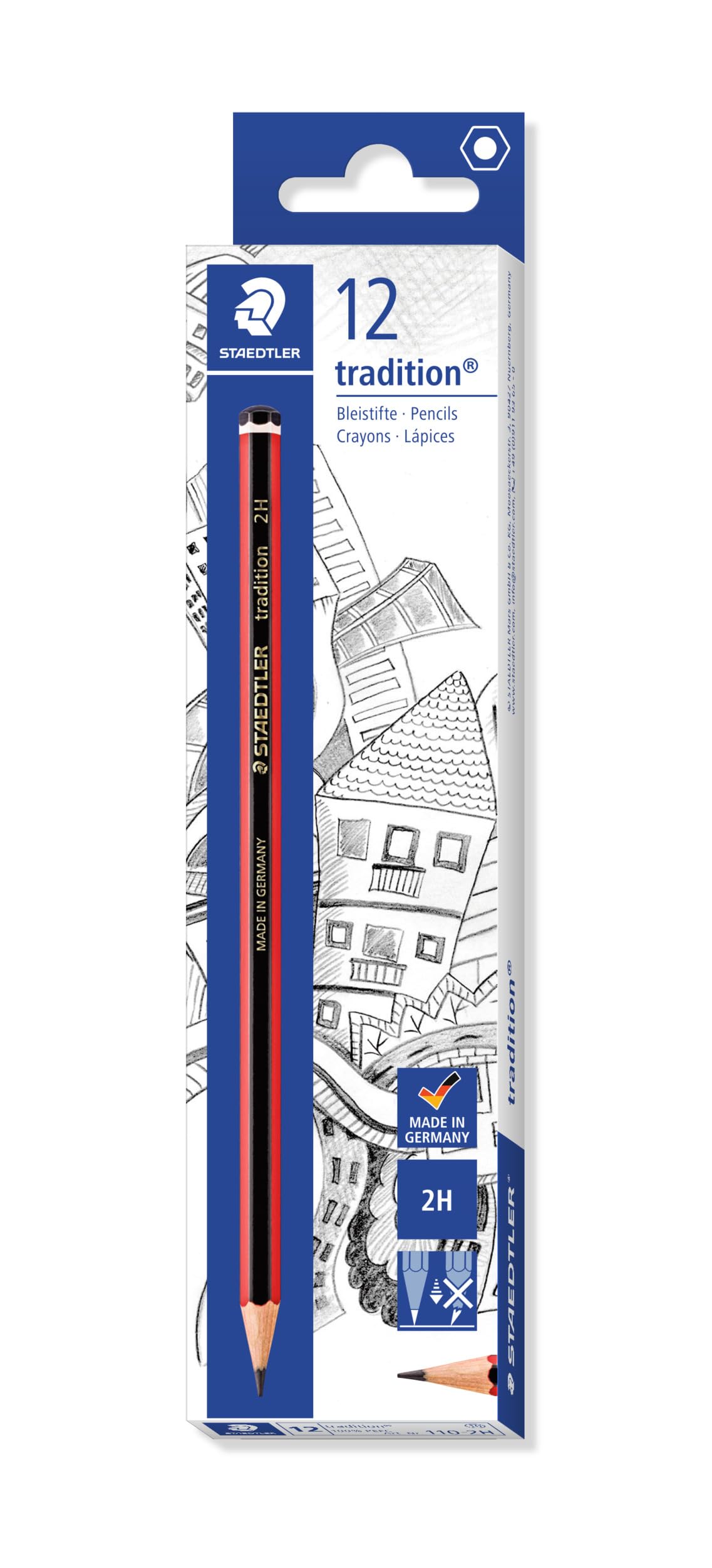 STAEDTLER 2H PENCILS 12'S