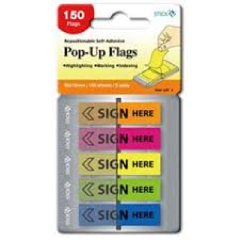 Pop Up Flags Sign Here 5S 26004