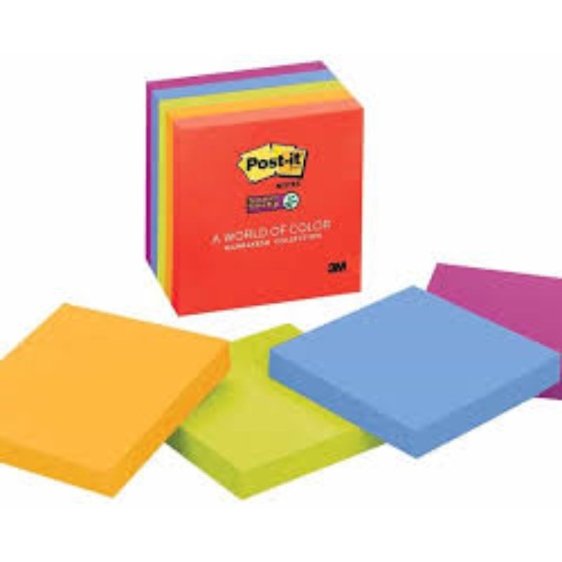 Post It 75X75 Eagle Pink/Yell/Blue/Green
