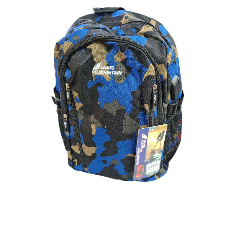 Camel Mountain Laptop Bag Blue/Green Arm