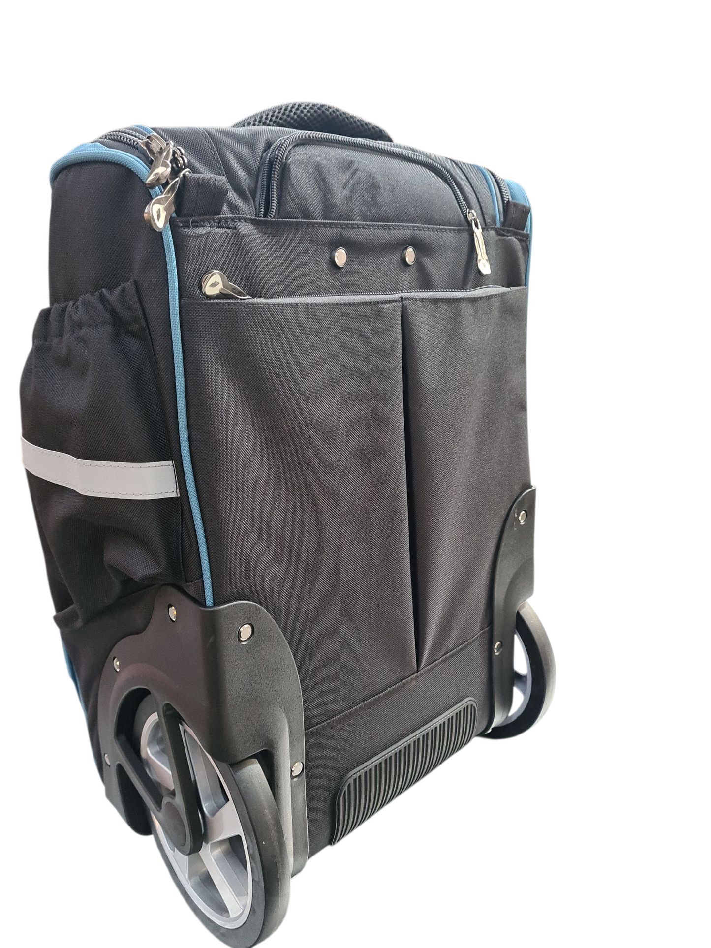 Camel Mountain Big Wheel Trolly Bag Black/Turquoise