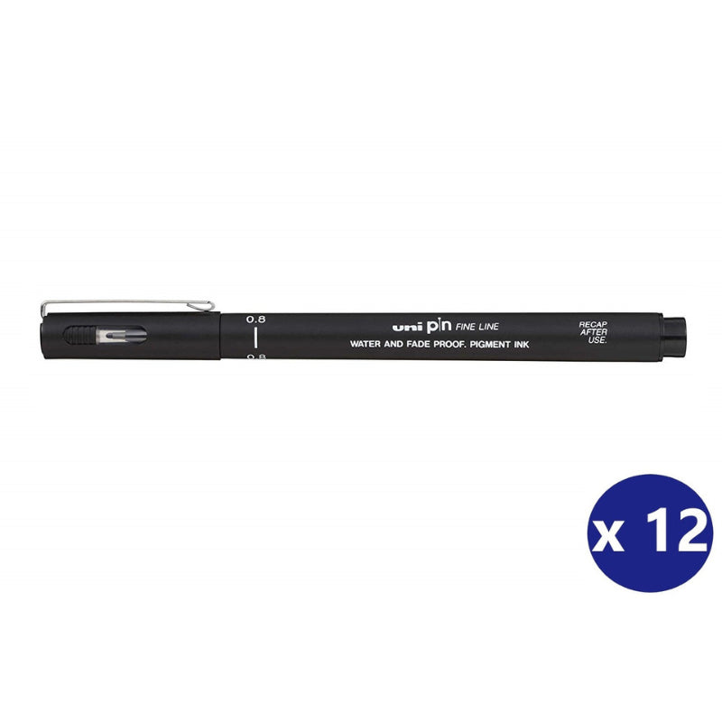 Uni Pin Fine Liner 08 Black Pen