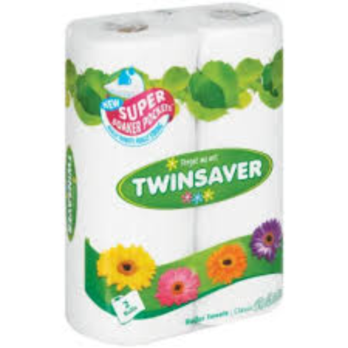 TWINSAVER KITCHEN TOWELS 2'S