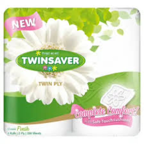 TWINSAVER TOILET 2 PLY ELITE 4'S