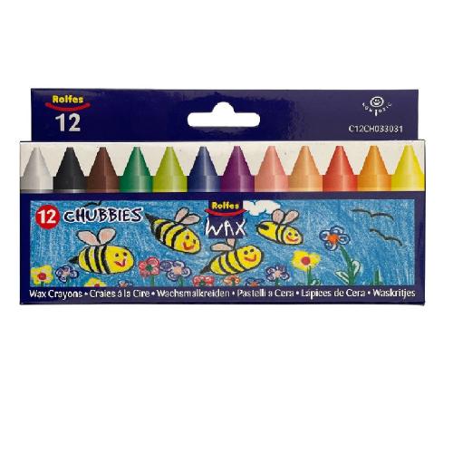 Rolfes Chubbies Wax Crayons 12s