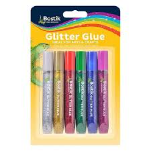 BOSTIK GLITTER GLUE 6'S 10.5ML