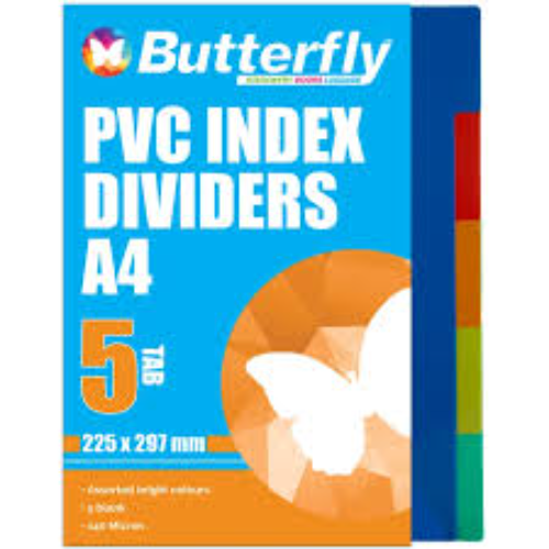 BUTTERFLY DIVIDERS 1-5 PVC