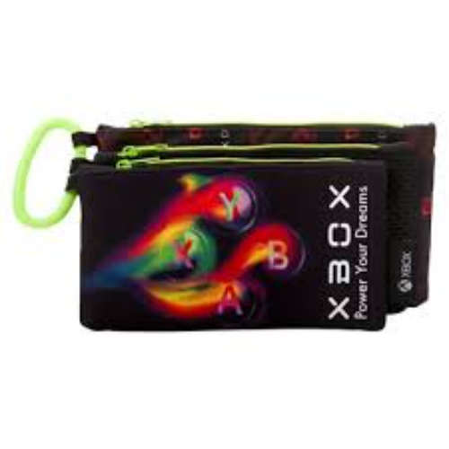 XBOX 3 COMPARTMENT PENCIL CASE