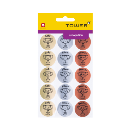 TOWER TEACHERS METALLIC AWARD STICKERS