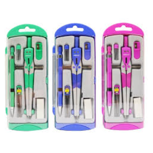 DRAUGHTSMAN STUDENT COMPASS SET GREEN