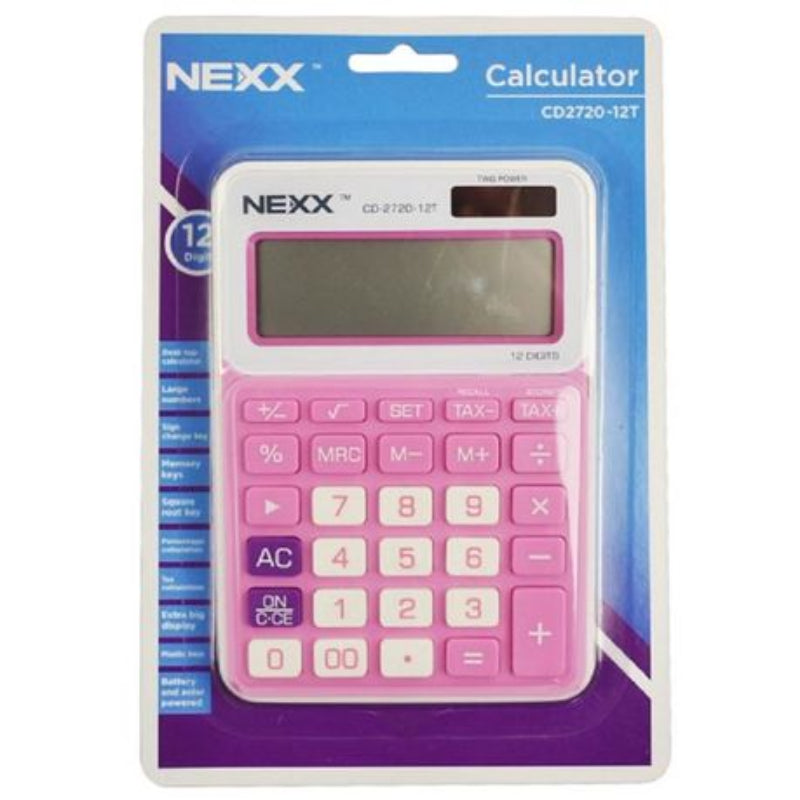 Calculator Cd2720 12 Digit Pink