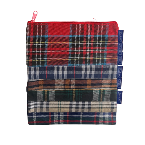MARLIN TARTAN PENCIL BAG 34CM