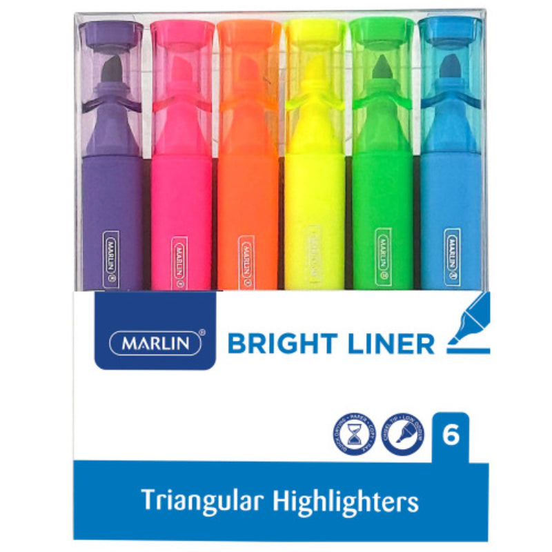Marlin Triangular Highlighters 6s