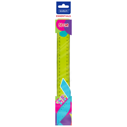 MARLIN FLEXIBLE RULERS ASSORTED 30CM