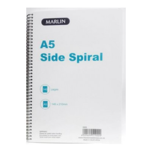 MARLIN A5 NOTEBOOK SIDE SPIRAL 140PG