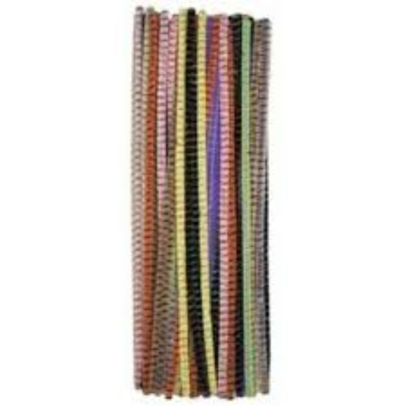 Striped Chenille Stems 10S