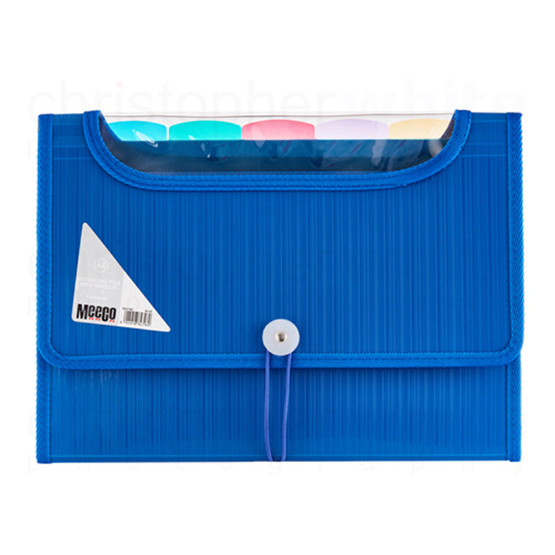 Meeco Expanda Files With Window Blue
