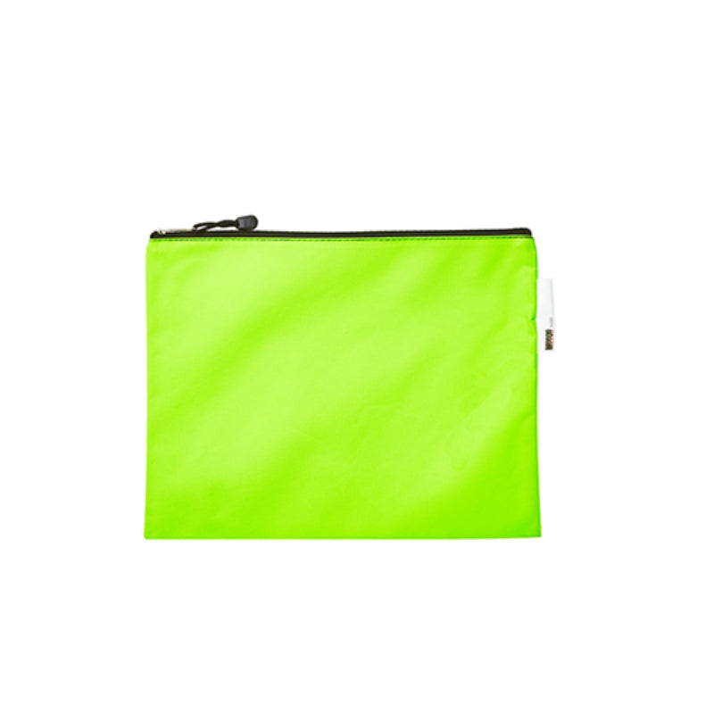 Meeco Zip Book Bag Nylon Neon Green