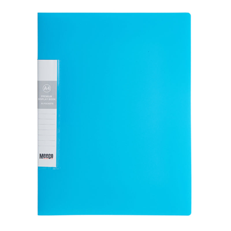 Premium Display 20 Pocket file Blue