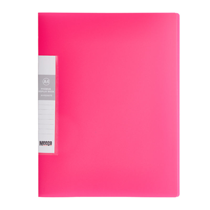 Premium Display File 20 Pocket Pink