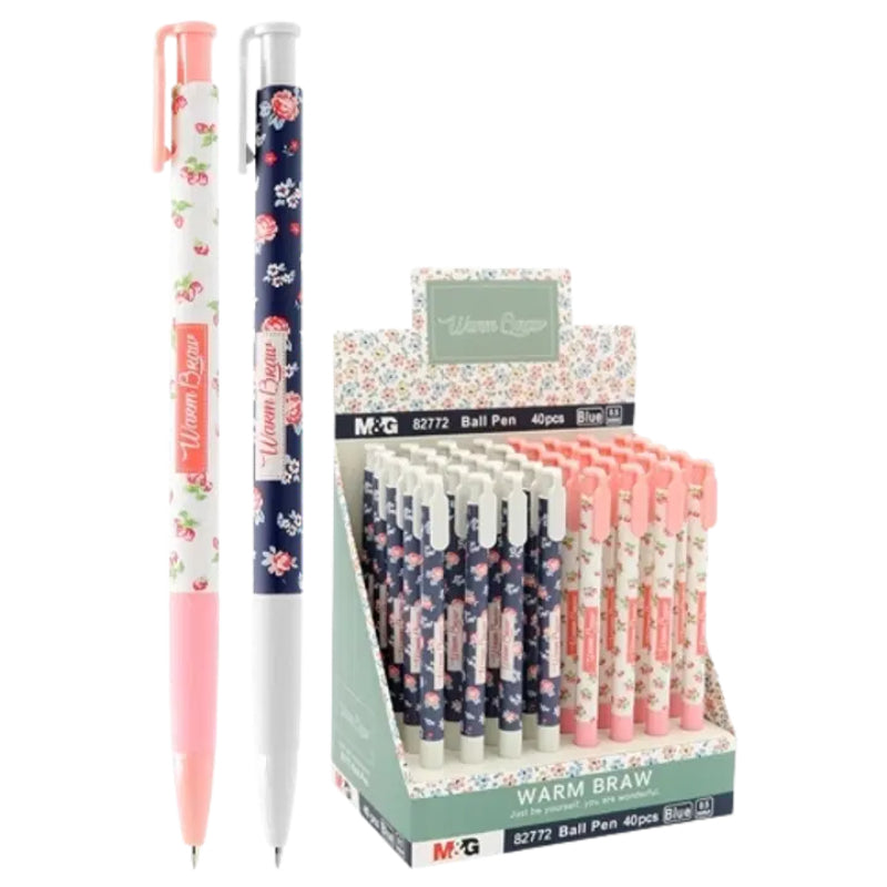 M&G Click Blue 0.5 Flower Pen