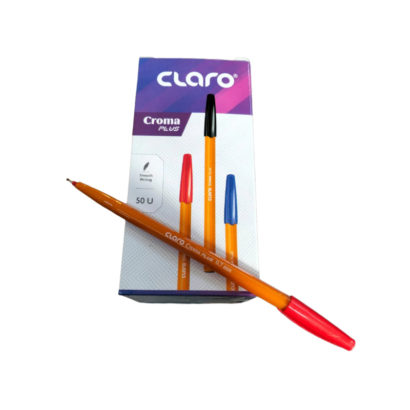 Claro Croma Orange 0.7Mm Pen Red 50`S