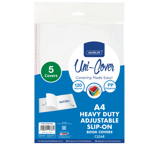 Marlin adjustable book covers A4 5`s 120