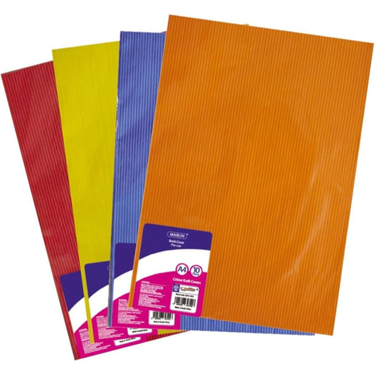 Marlin Pre-cut book covers A4 Bright Col