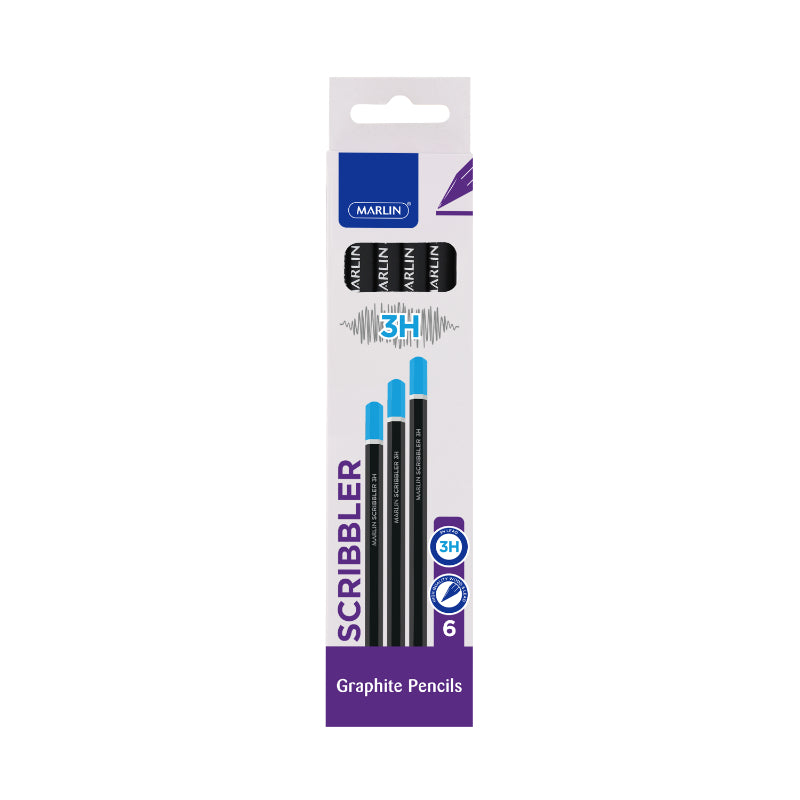 Marlin Graphite Pencils 6's 3H NEW