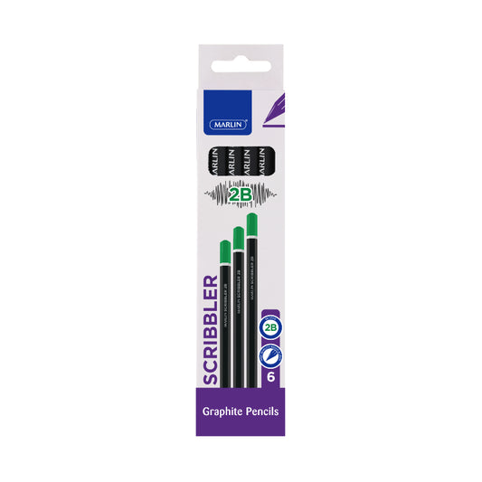 Marlin Graphite Pencils 6`s 2B NEW