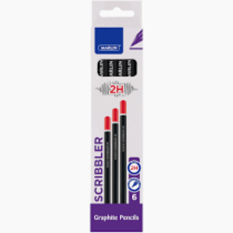 Marlin Graphite Pencils 6`s 2H NEW