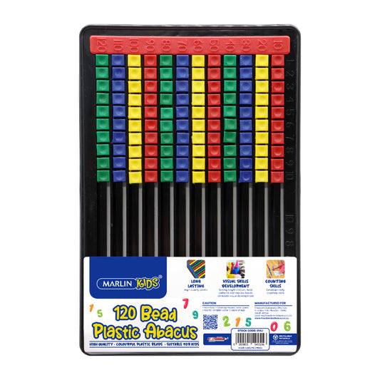 Marlin Kids Plastic Abacus 120 beads flat board
