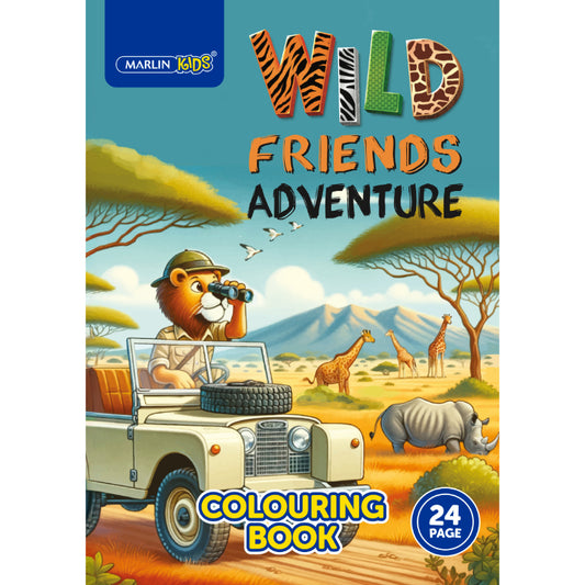 Marlin Kids Wild Friends 24 pages Colouring & Activity Book BOND PAPER