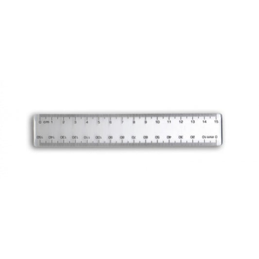Clear Glitter Ruler 15Cm