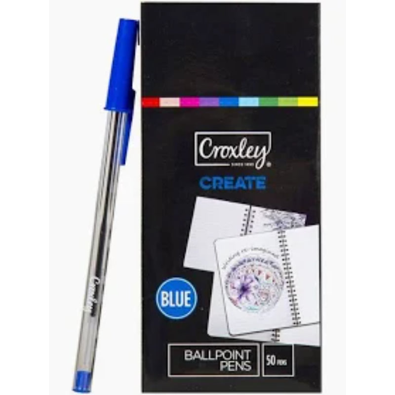 Croxley Create Ballpoint Pens Blue 50S