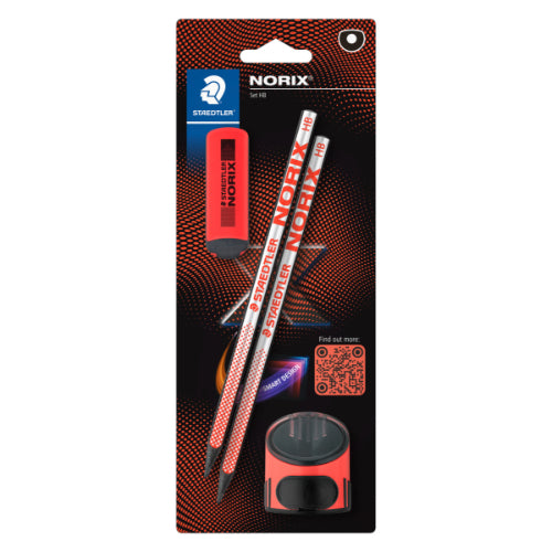 Staedtler Noris HB 4 Piece Pencil Set Red