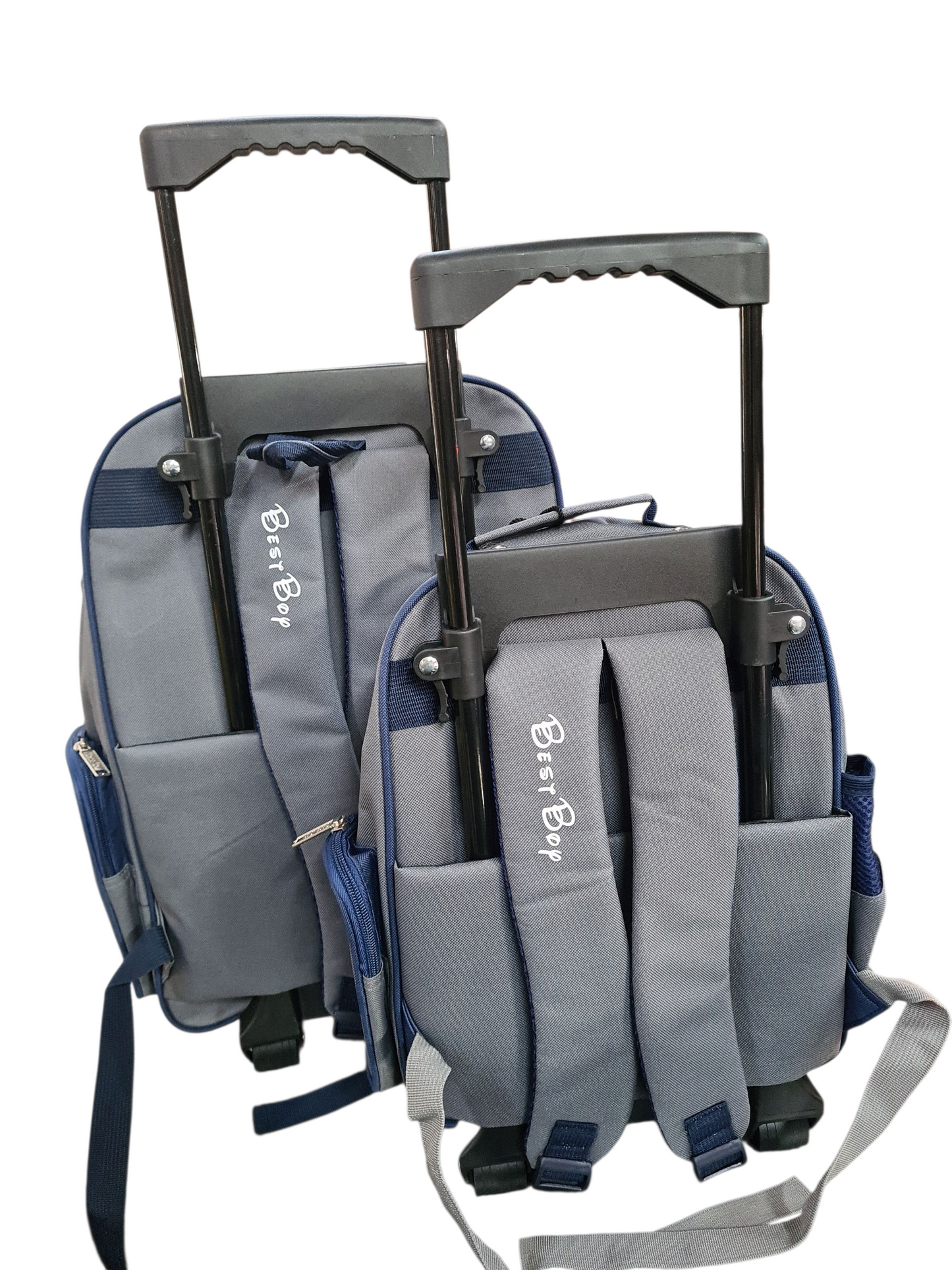 Best Boy Large 2Pc Cars Trolley Bag Grey/Navy
