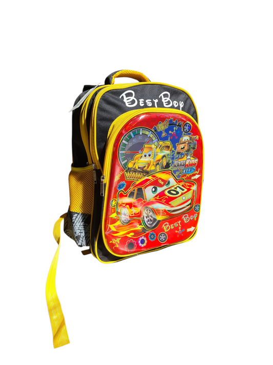 Best Boy Cars Trolley Bag Black/Yellow