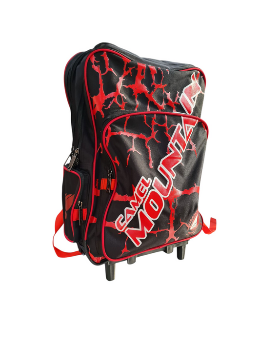 Camel Mountain Large Trolley Bag Black/Red
