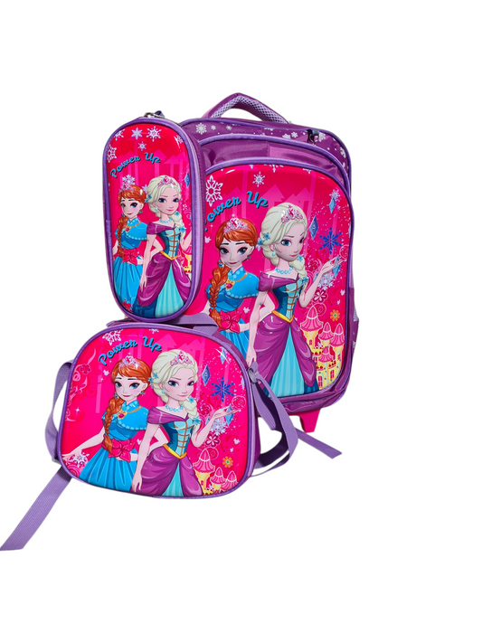 Power Up Frozen Combo Trolley Bag Purple/Pink