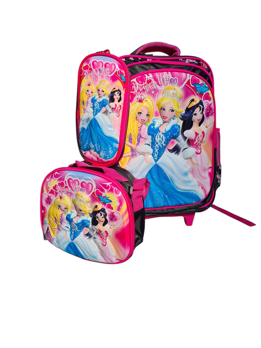 Power Up Princess Combo Trolley Bag Black/Pink