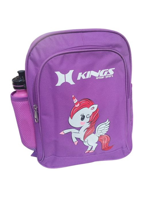 Kings Urban Gear Combo Unicorn Backpack Purple