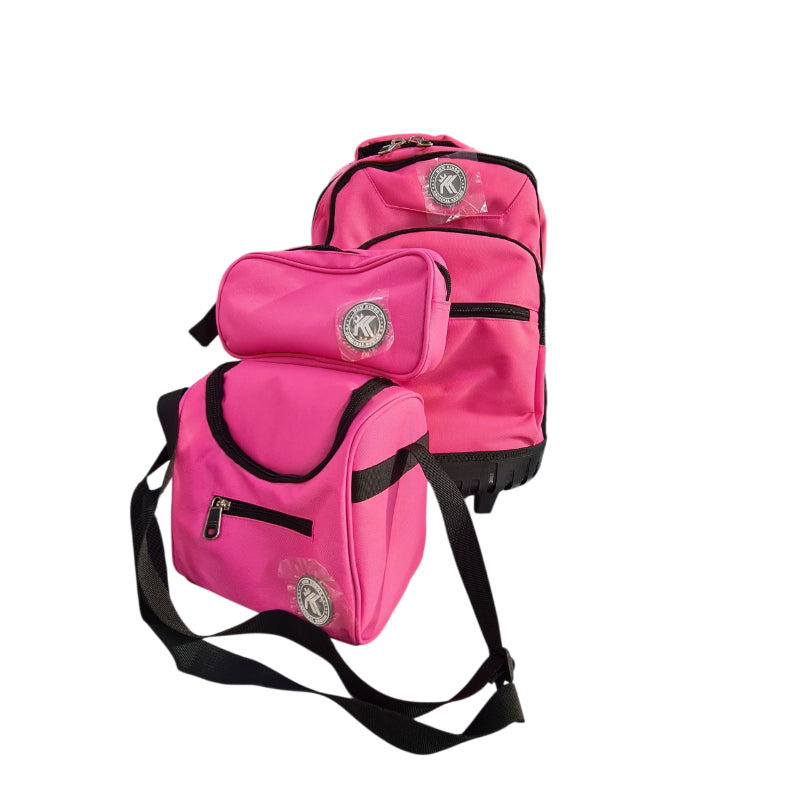 New Kings Combo Trolley Bag Pink/Black