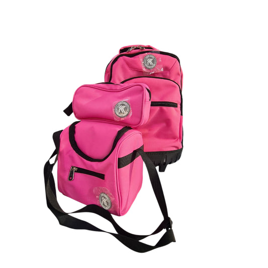 New Kings Combo Trolley Bag Pink/Black